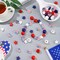 200 Pcs 4th of July Wood Beads Patriotic Independence Day Wooden Beads America Flag Star Heart Round Blue Red White Decor for Memorial Day Craft DIY Garland Tiered Tray Fireplace Decor